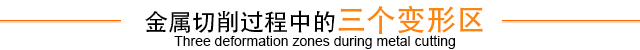 金屬切削過程中的三個變形區